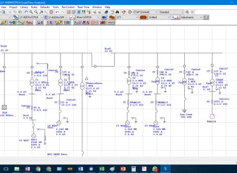 Electrical  Kursus: Electrical Power Analysis menggunakan aplikasi Perangkat lunak.<br>(online/offline) 7 single_line_diagram_etap